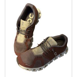 On Cloud 5 Women’s Brown & Cream Slip On Casual Sneaker Shoes Size 8M